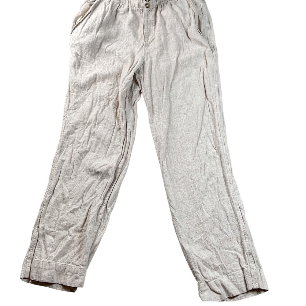 Briggs ‎ Pants Womens Small Oatmeal  Elastic Waist Straight